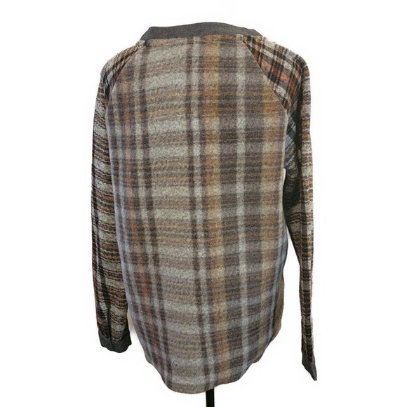 Mystree Mixed Media Long Sleeve Top - sz S - Picture 3 of 5